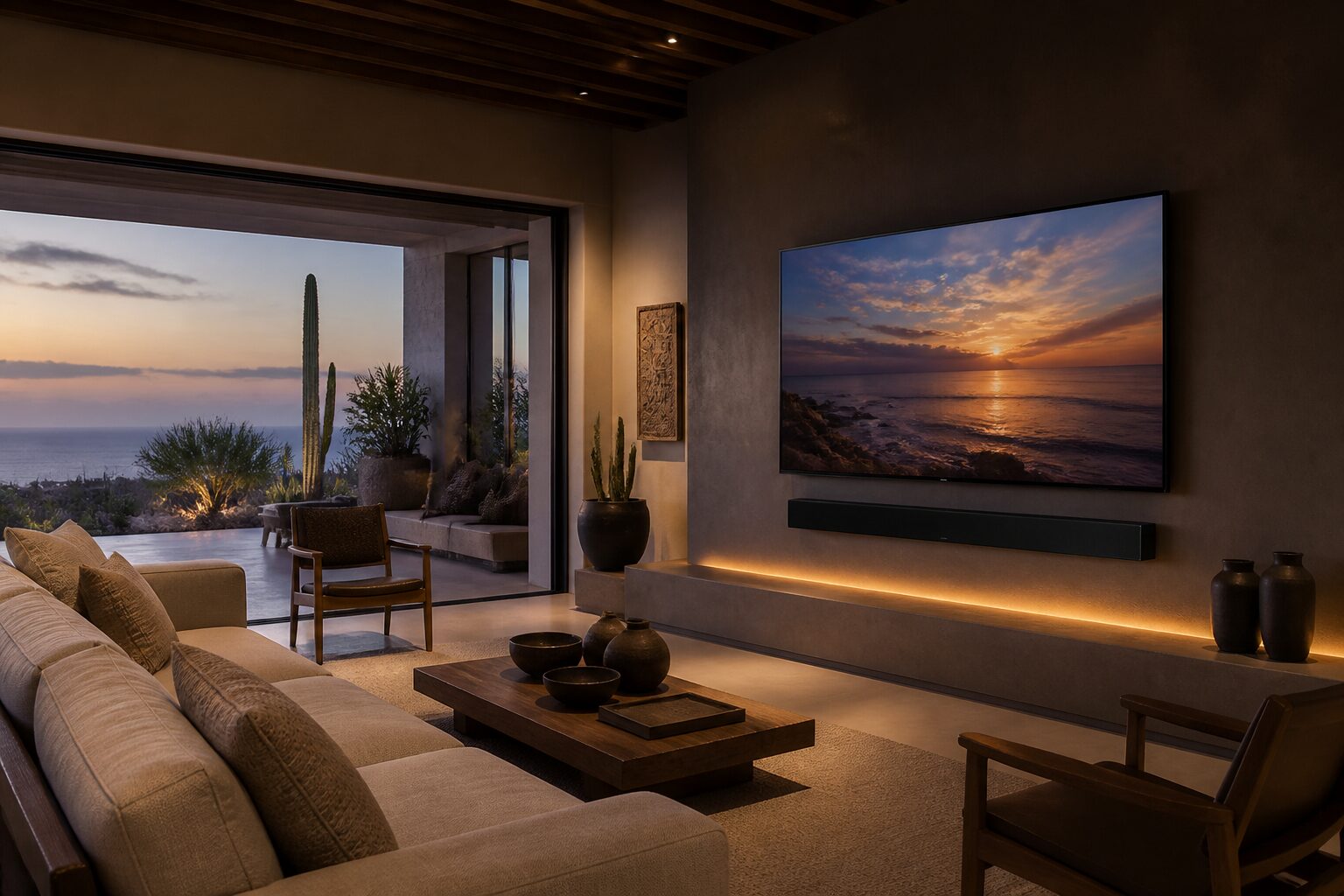 Sala con cine Sonos instalado